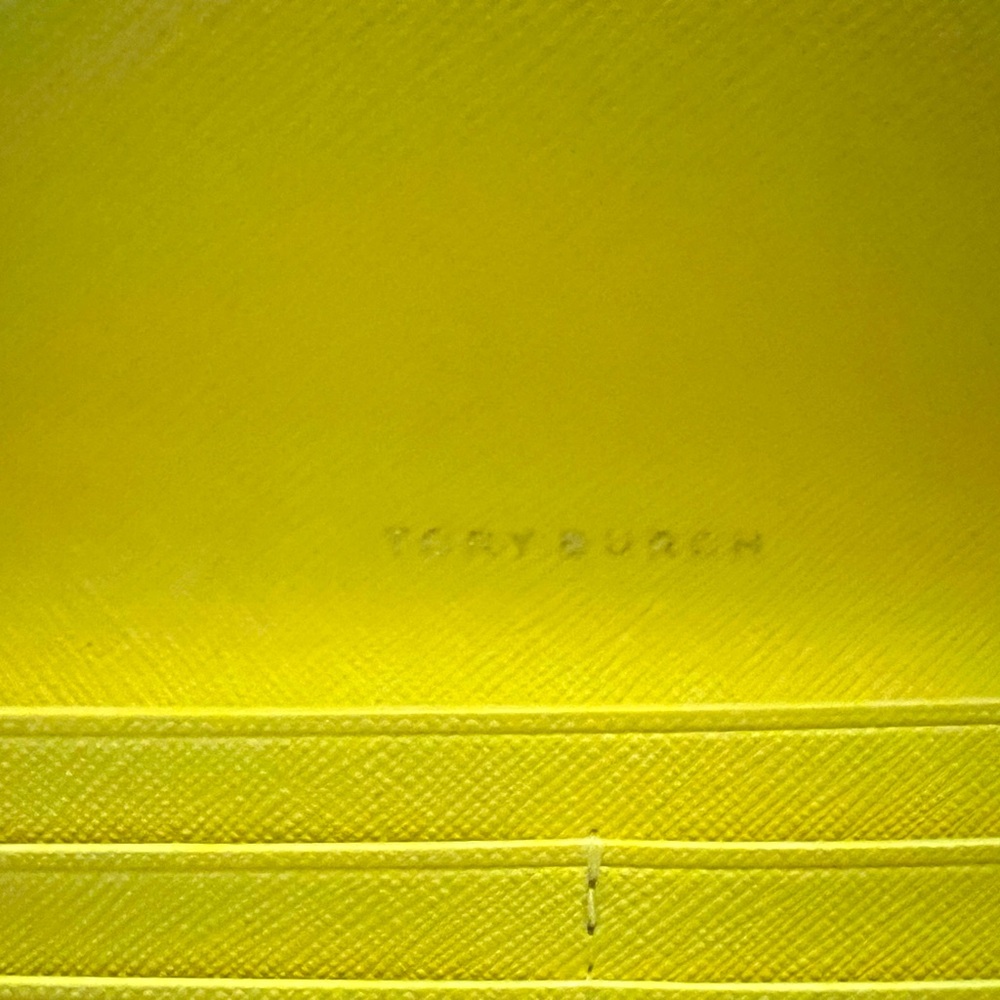Tory Burch Yellow Slim Envelope Wristlet